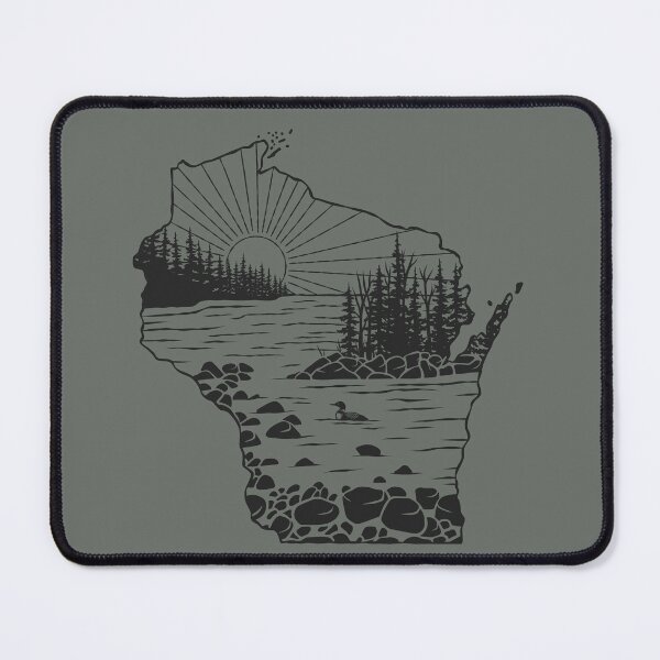 Item preview, Wisconsin Outdoors (Green) designed and sold by Sarah Lumley.