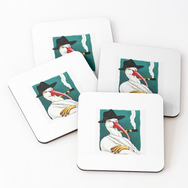 Item preview, IBIS SMOKING A CIGAR with a hat on, smokin' bin chicken, bin chicken with attitude. designed and sold by OptimysticGifts.