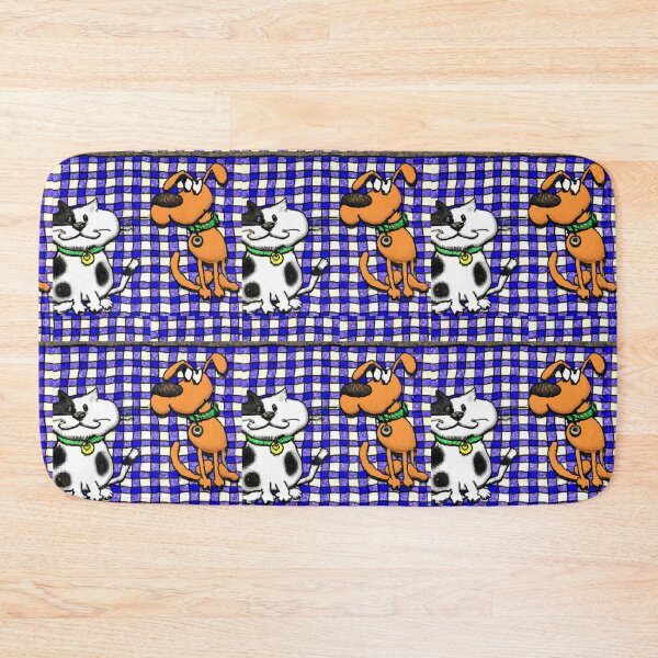 Item preview, Gingham Dog and Calico Cat in Cartoon Style (AI Generated Art) designed and sold by Cowboy Folly.