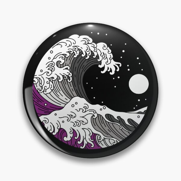 Item preview, Great Wave of Kanagawa Asexual Flag Ace Pride designed and sold by Queer Pride Shop.