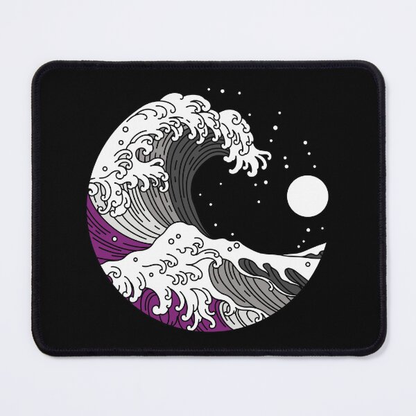 Item preview, Great Wave of Kanagawa Asexual Flag Ace Pride designed and sold by Queer Pride Shop.