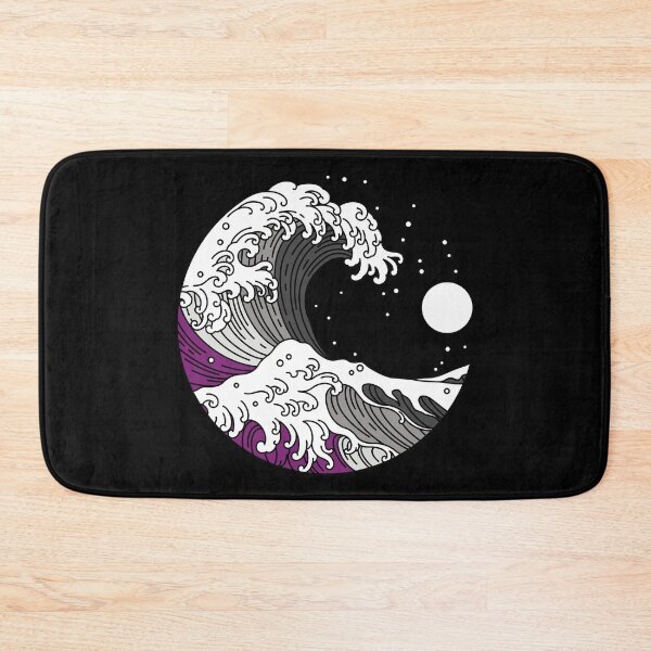 Item preview, Great Wave of Kanagawa Asexual Flag Ace Pride designed and sold by Queer Pride Shop.