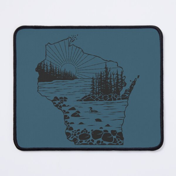 Item preview, Wisconsin Outdoors (Blue) designed and sold by Sarah Lumley.