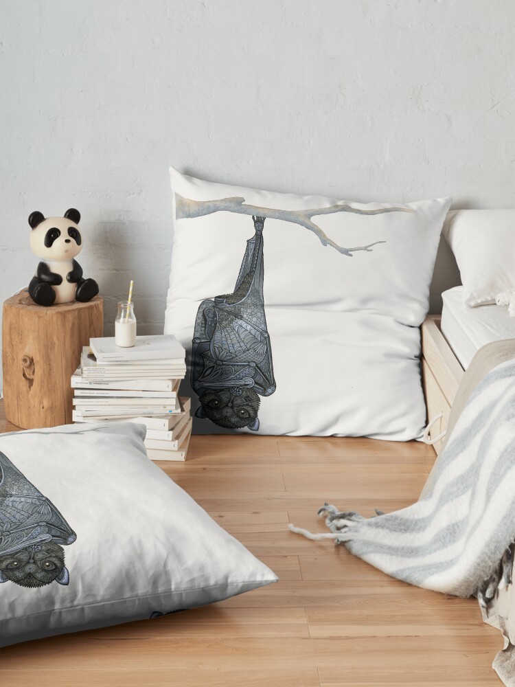 Alternate view of Inquisitive Bat Floor Pillow