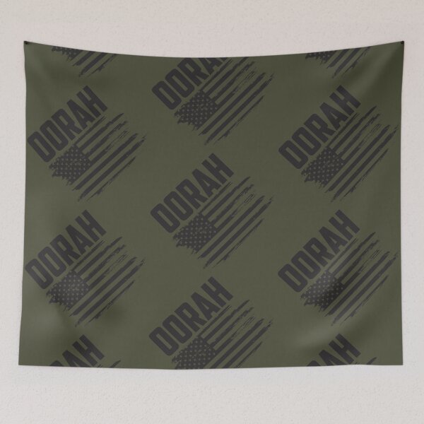 Item preview, Oorah Marine Flag/US Marines/America/USA, Battle Cry  designed and sold by burlybot.