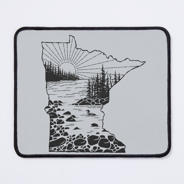 Item preview, Minnesota Outdoors (Grey) designed and sold by Sarah Lumley.