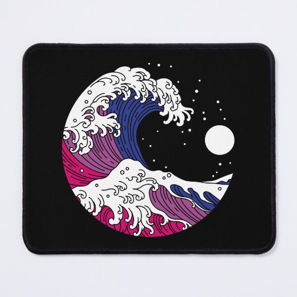 Item preview, Great Wave of Kanagawa Bisexual Flag Bi Pride designed and sold by Queer Pride Shop.