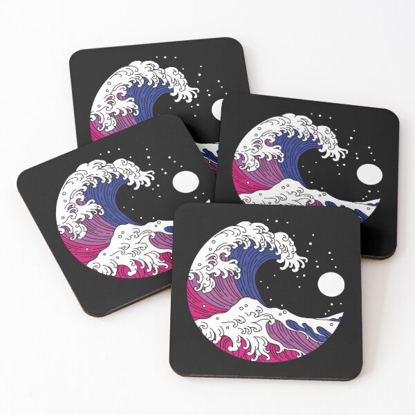 Item preview, Great Wave of Kanagawa Bisexual Flag Bi Pride designed and sold by Queer Pride Shop.