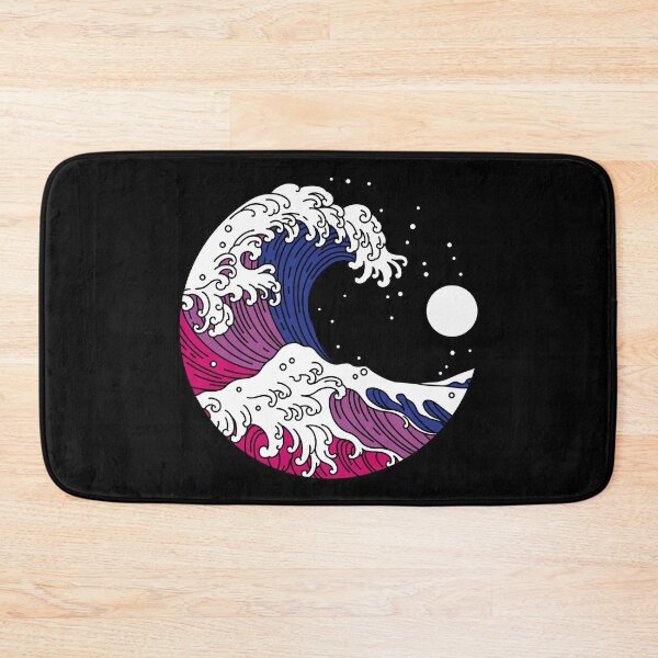 Item preview, Great Wave of Kanagawa Bisexual Flag Bi Pride designed and sold by Queer Pride Shop.