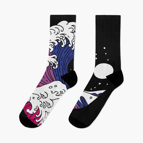 Item preview, Great Wave of Kanagawa Bisexual Flag Bi Pride designed and sold by Queer Pride Shop.