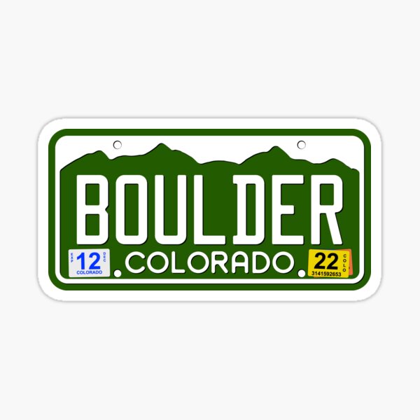 Colorado License Plate - BOULDER Sticker