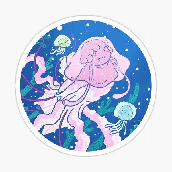 Sirène méduse Sticker