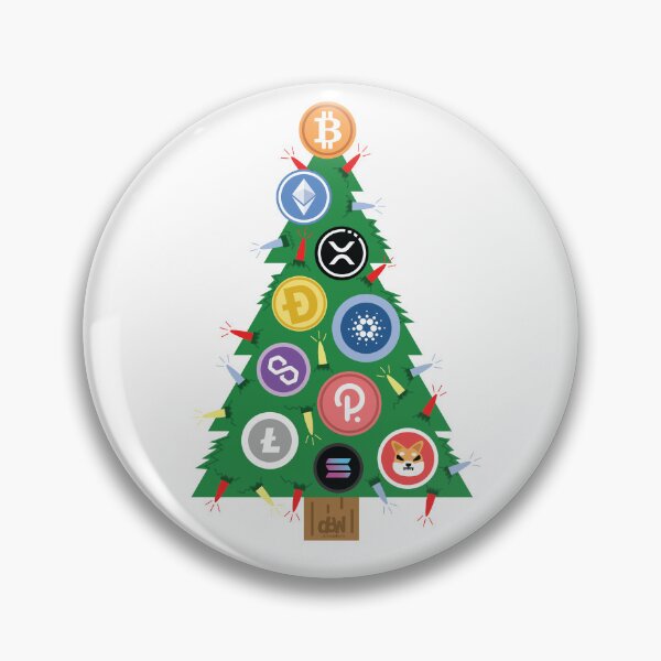 Artikelvorschau, Krypto-Weihnachtsbaum, Kryptowährungs-Ornament, Bitcoin, Ethereum, XRP, Doge Coin, ADA, Matic, DOT, LTC, SHIB, SOL entworfen und verkauft von doseofwin.