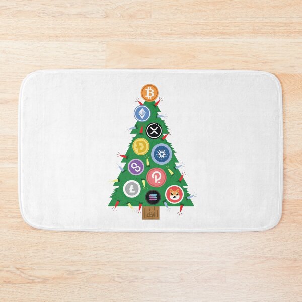 Item preview, Crypto Christmas Tree Cryptocurrency Ornament Bitcoin Ethereum XRP Doge Coin ADA Matic DOT LTC SHIB SOL designed and sold by doseofwin.