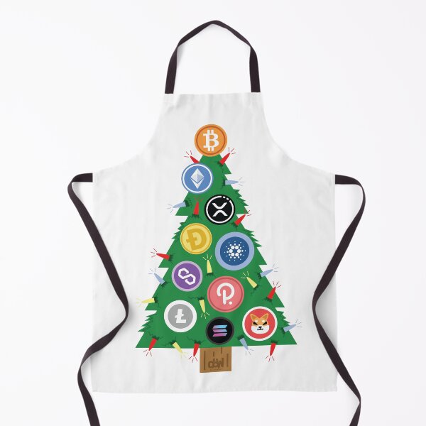 Item preview, Crypto Christmas Tree Cryptocurrency Ornament Bitcoin Ethereum XRP Doge Coin ADA Matic DOT LTC SHIB SOL designed and sold by doseofwin.