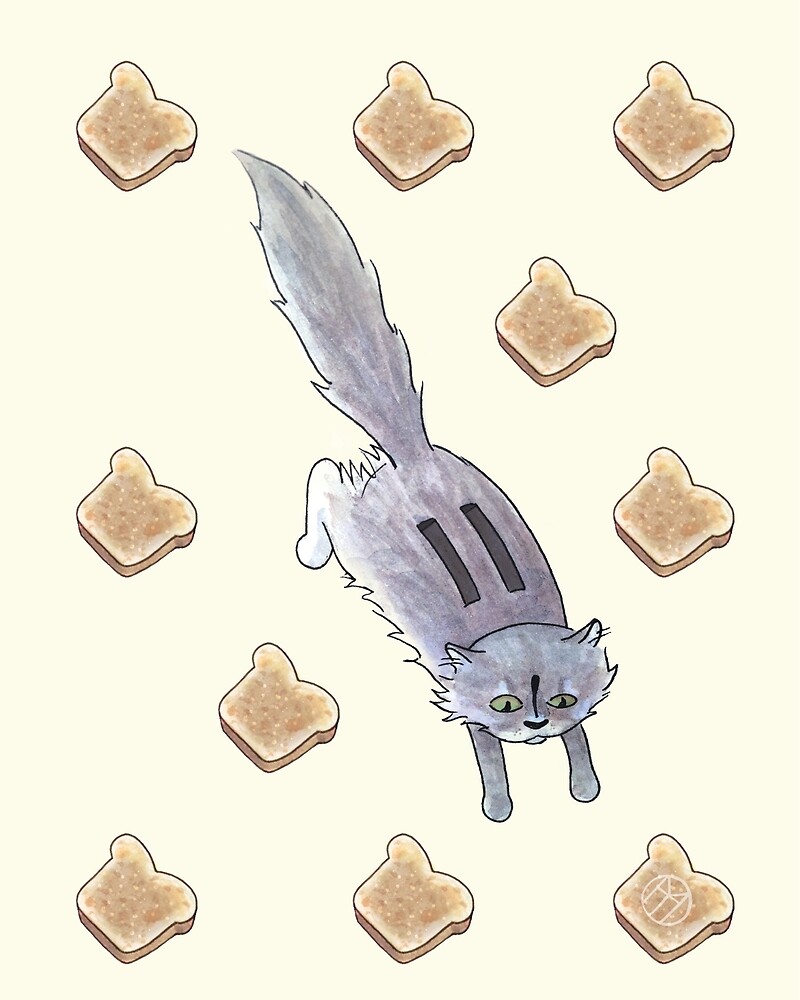 "Toaster the Cat" by Tim Gorichanaz Redbubble