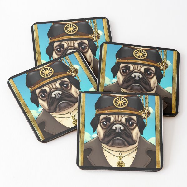 Item preview, Steampunk Steam Pug police dog  designed and sold by Coexist In Tee's .