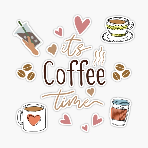 Coffee Time · Creative Fabrica ☕️ coffee time 🍷 time display picture 1