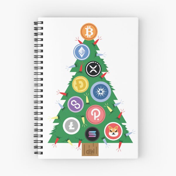 Item preview, Crypto Christmas Tree Cryptocurrency Ornament Bitcoin Ethereum XRP Doge Coin ADA Matic DOT LTC SHIB SOL designed and sold by doseofwin.