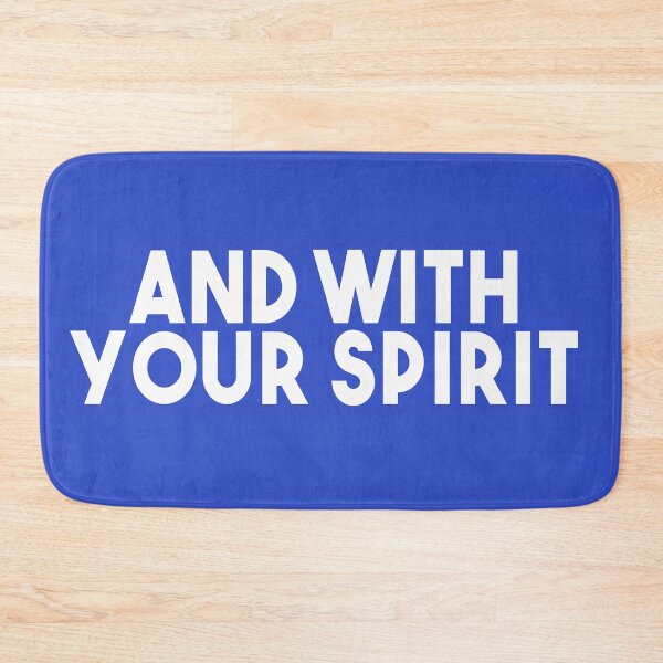 Item preview, And With Your Spirit - Catholic Mass Response (Bold White)   designed and sold by TheCatholicLady.