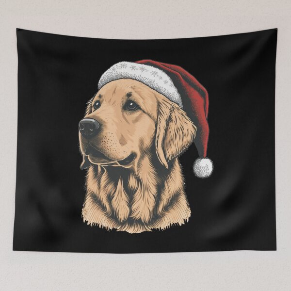 Item preview, Golden Retriever Christmas Hat On Head designed and sold by ZAKAABDE2020.