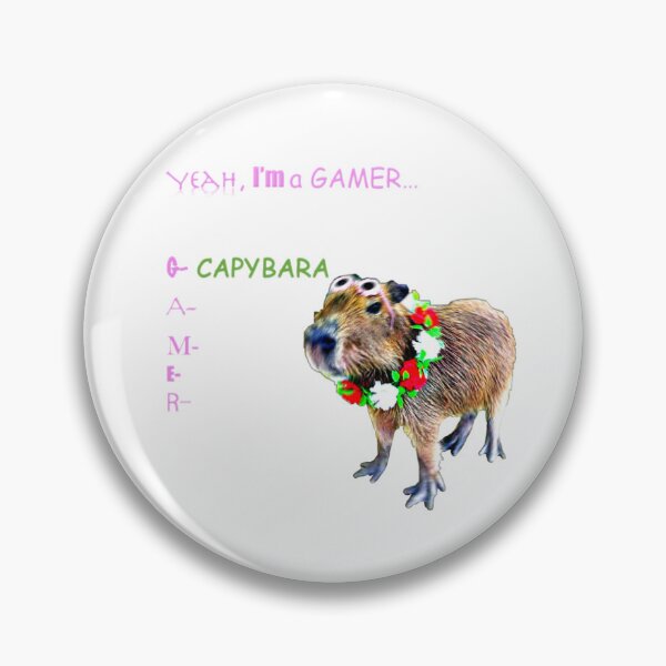 Item preview, Capybara gamer meme shirt designed and sold by fleentstones.
