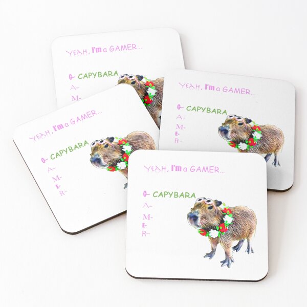 Item preview, Capybara gamer meme shirt designed and sold by fleentstones.