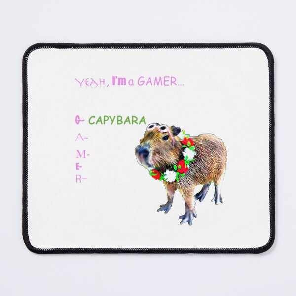 Item preview, Capybara gamer meme shirt designed and sold by fleentstones.