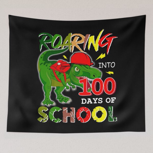Item preview, Roaring Into 100 Days Of School Dinosaur Rex Boys   designed and sold by SamArtistbyAUS.