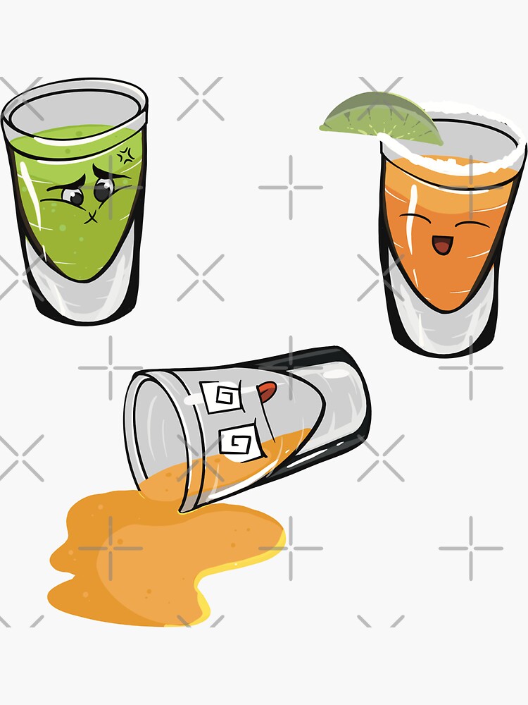 "Cheerful Little Shot Glasses Sticker Pack" Sticker for Sale by Owl