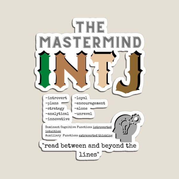 INTJ (The Mastermind) Magnet for Sale by Allison Lishey