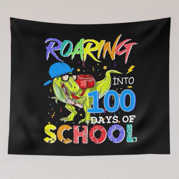 Item preview, Roaring Into 100 Days Of School Dinosaur Rex Boys   designed and sold by SamArtistbyAUS.