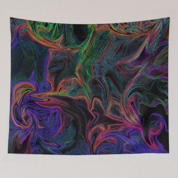 Item preview, Liquid Graffiti Glowing Blue designed and sold by blakcirclegirl.