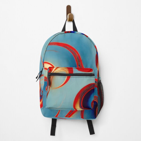 Item preview, Abstract painting of red blue swirls designed and sold by David-Howells.