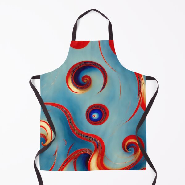 Item preview, Abstract painting of red blue swirls designed and sold by David-Howells.