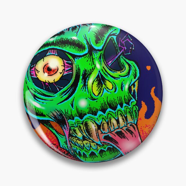Item preview, halloween zombie skull designed and sold by pollosparatodos.