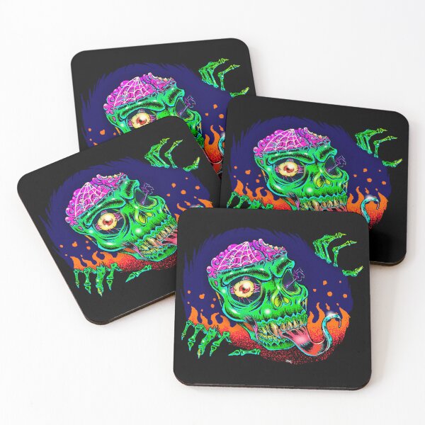 Item preview, halloween zombie skull designed and sold by pollosparatodos.