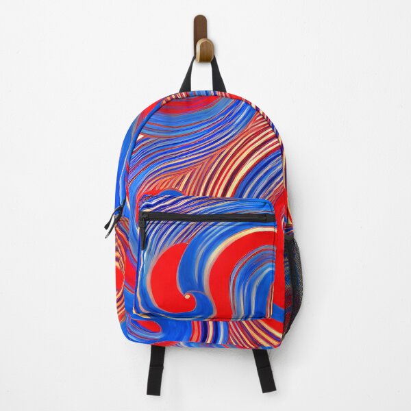 Item preview, Abstract painting of red blue swirls designed and sold by David-Howells.
