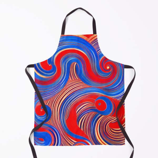 Item preview, Abstract painting of red blue swirls designed and sold by David-Howells.