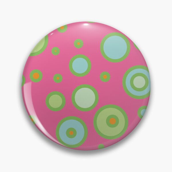 Item preview, Green Mid-Century Modern Geometric Pattern on Pink designed and sold by MausieDesigns.