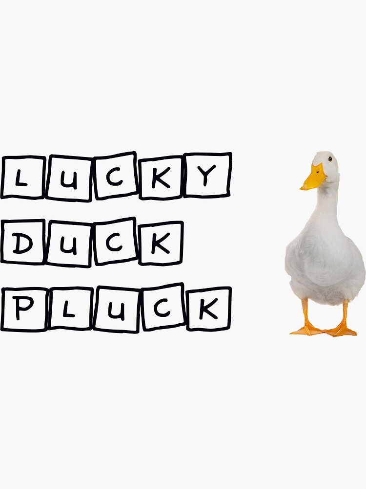 "Lucky duck" Sticker for Sale by artoffandom Redbubble