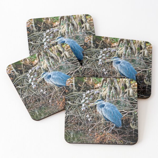 Item preview, Great Blue Heron in the Village of Gnomes designed and sold by ShorelineImages.