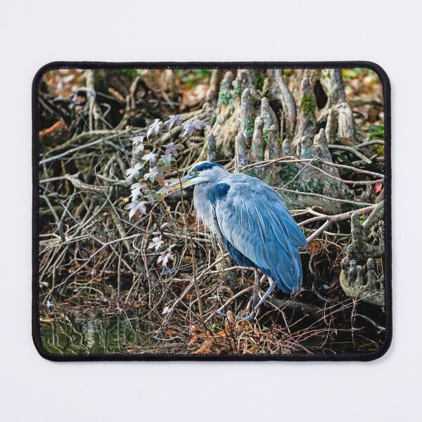 Item preview, Great Blue Heron in the Village of Gnomes designed and sold by ShorelineImages.