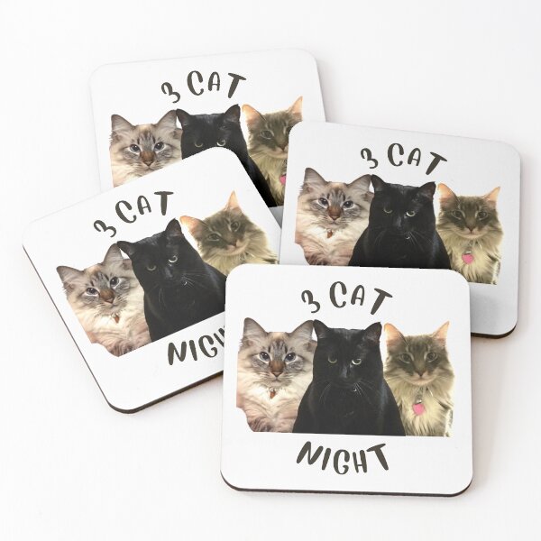 Item preview, 3 Cat Night designed and sold by SnarkyTeesMugs.