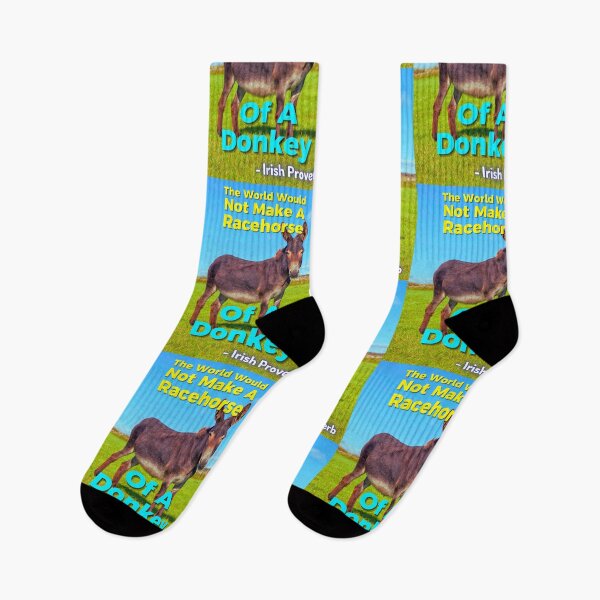 Item preview, Irish Proverb - The World Would Not Make A Racehorse Of A Donkey designed and sold by IrishProverbs.