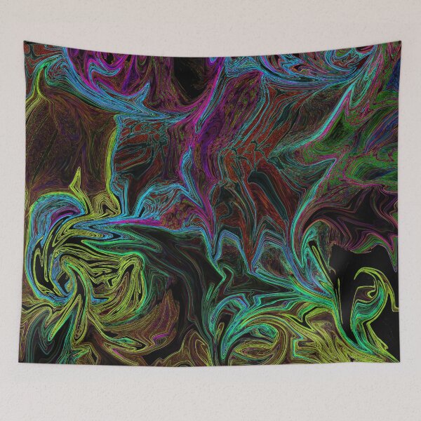 Item preview, Liquid Graffiti Glowing Yellow designed and sold by blakcirclegirl.