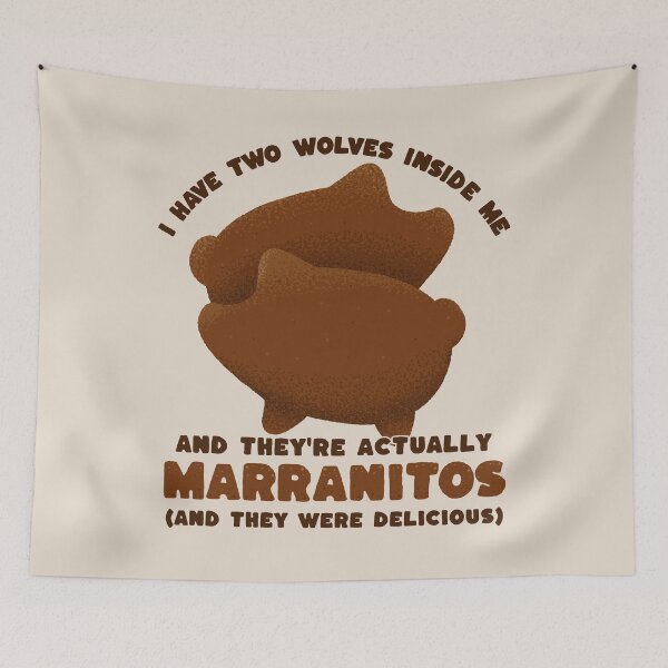 Item preview, I have two wolves inside me - marranitos - mexican food designed and sold by abowersock.