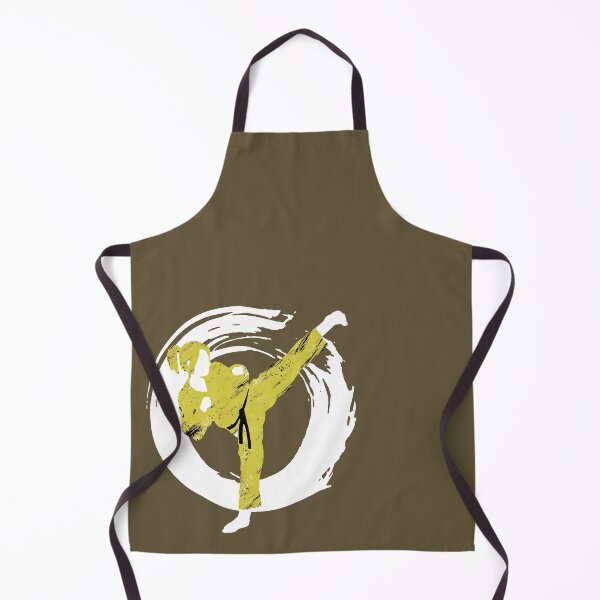 Item preview, Martial Arts Woman Doing Side Kick in Yellow designed and sold by ertysaurus.