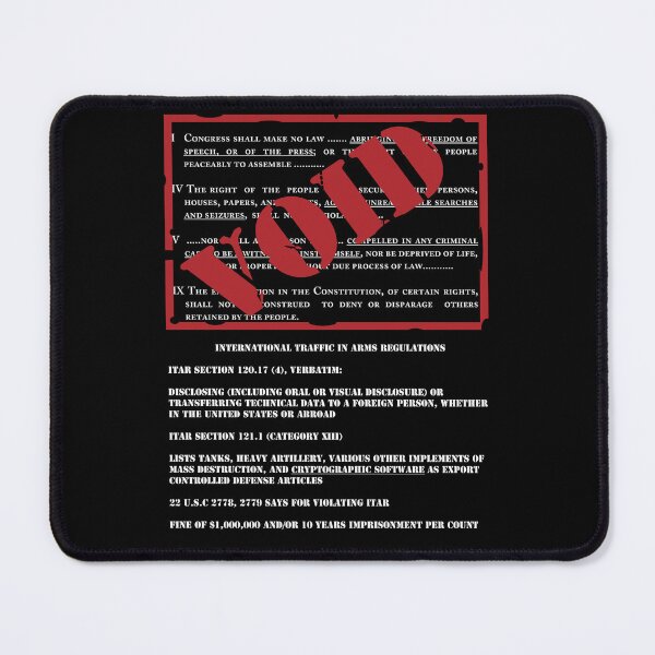 Item preview, ITAR Anti Cryptographic Software Policy designed and sold by DeadSeaStickers.