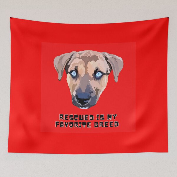 Item preview, Rescued is my favorite breed - Red designed and sold by Mepatch.